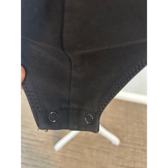 Wilfred free black long sleeve cotton stretch lace up Mayowa bodysuit size L - Picture 2 of 11